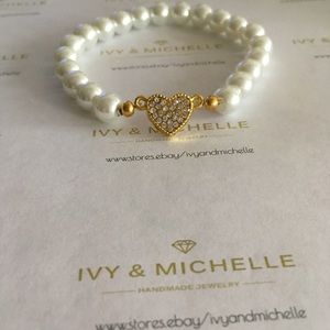 Heart Link Beaded Bracelet